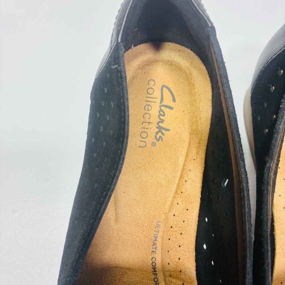 Clarks Women Size 9.5 Juliet Hayes Ultimate Comfort Loafers Perforated Upper - Picture 3 of 9